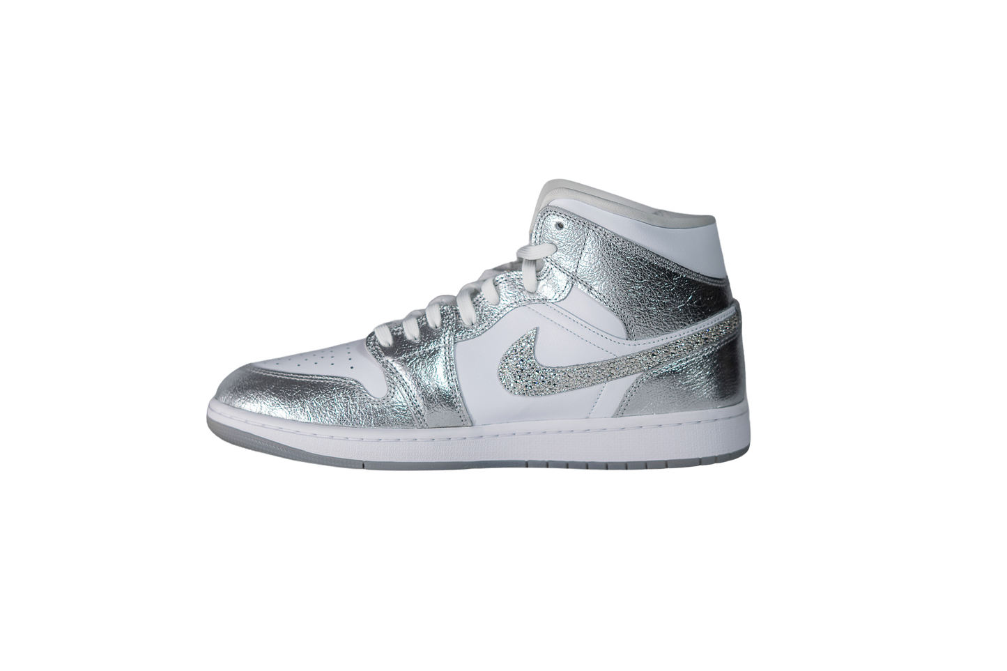 Nike Air Jordan 1 Mid SE "Metallic Silver" Sneakers