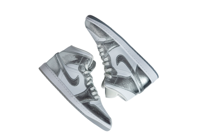 Nike Air Jordan 1 Mid SE "Metallic Silver" Sneakers
