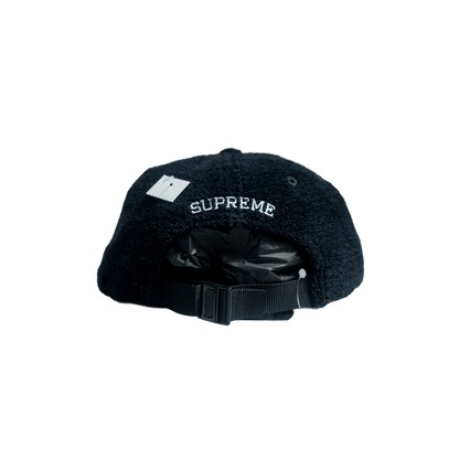 Supreme Terry Visor Logo 6-Panel Black シュプリープ テリー バイザー ロゴ 6パネルキャップ ブラック