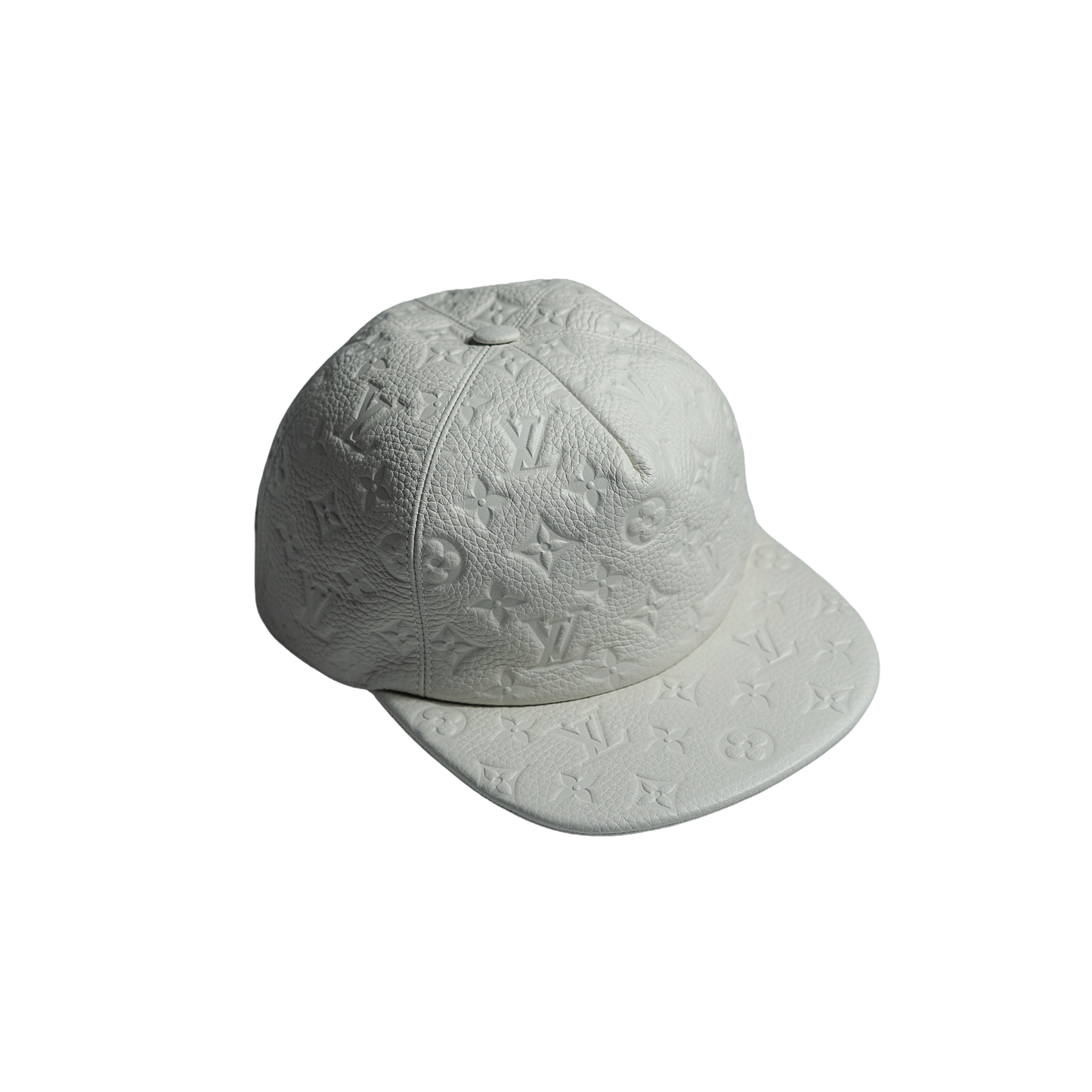 Louis Vuitton Leather Embossed Monogram 1 Cap White ルイヴィトン モノグラム 1Cap ホワイト