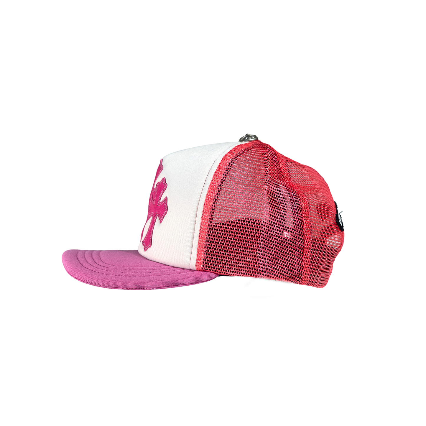 Chrome Hearts Trucker Cap 3 Cemetery Leather Patch Pink/White クロムハーツ トラッカーキャップ レザーパッチ ピンク/ホワイト