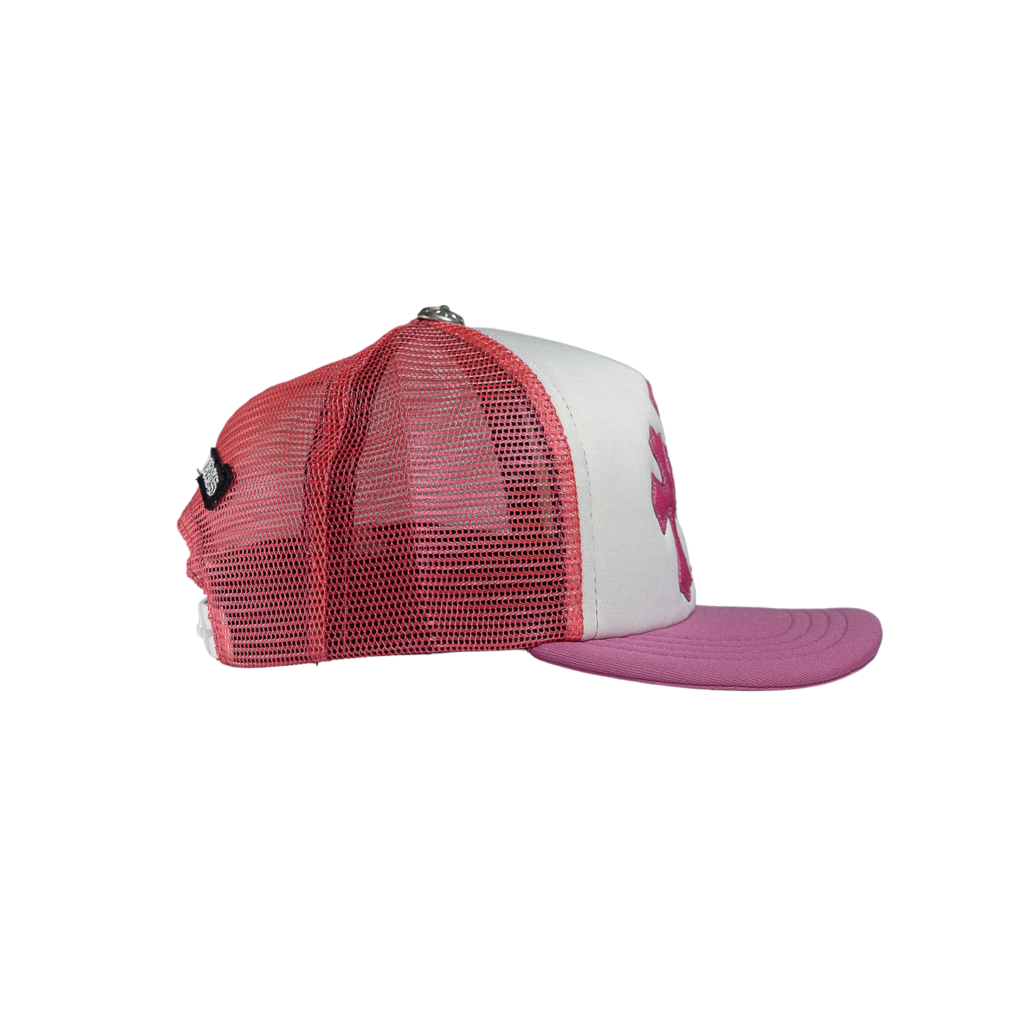 Chrome Hearts Trucker Cap 3 Cemetery Leather Patch Pink/White クロムハーツ トラッカーキャップ レザーパッチ ピンク/ホワイト