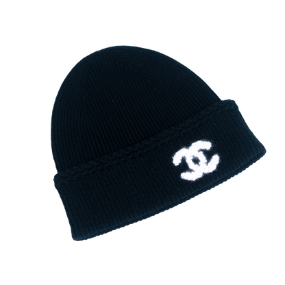 CHANEL Beanie CC Logo Black シャネル ニット帽 CCロゴ 黒