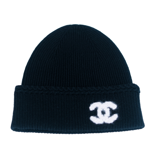 CHANEL Beanie CC Logo Black シャネル ニット帽 CCロゴ 黒