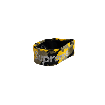 Supreme x New Era Reflective Logo Headband Yellow Camo