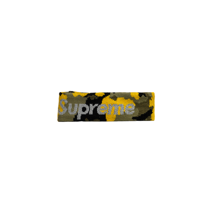 Supreme x New Era Reflective Logo Headband Yellow Camo