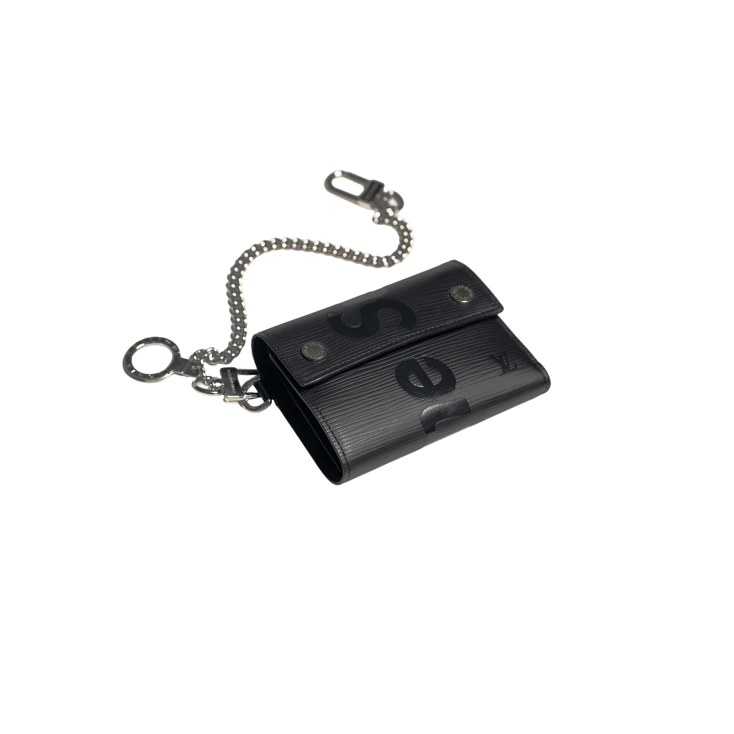 Supreme × Louis Vuitton Chain Wallet Epi Black