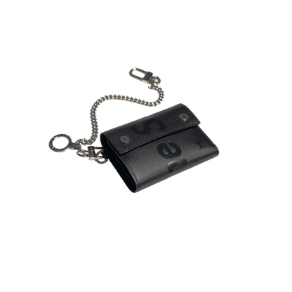 Supreme × Louis Vuitton Chain Wallet Epi Black