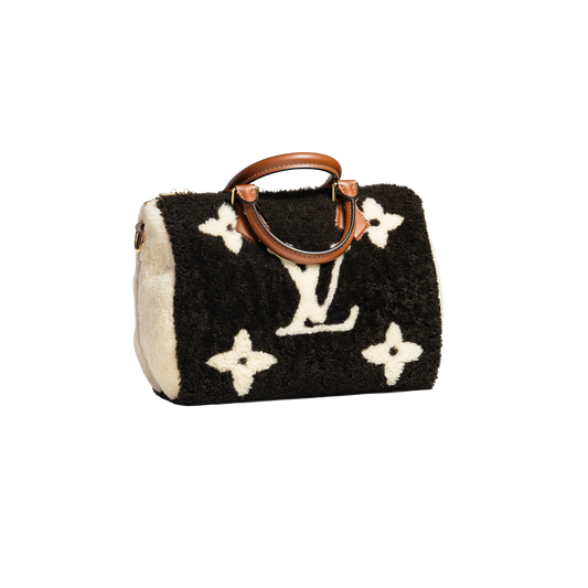 Louis Vuitton Speedy Bandouliere Monogram Teddy Fleece 25 Brown ルイヴィトン スピーディー バンドリエ テディー フリース 25 ブラウン