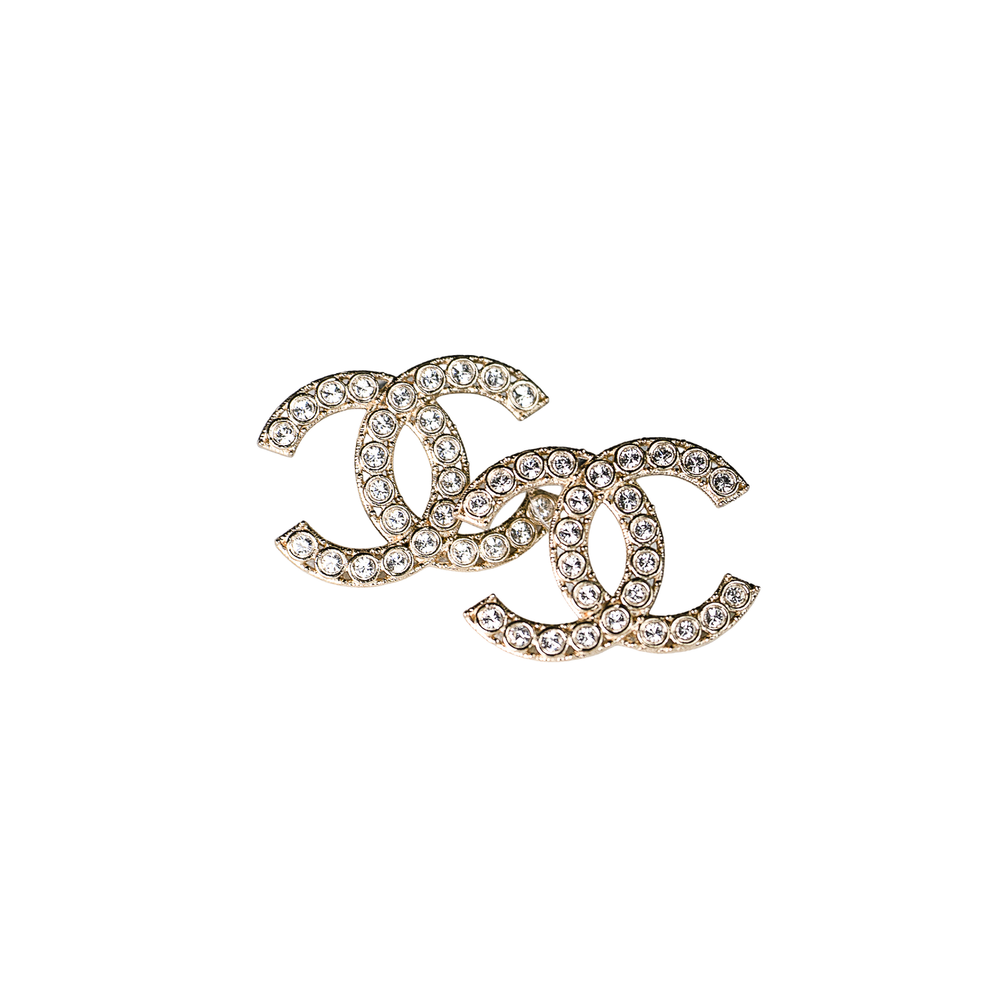 CHANEL CC Rhinestone Circular Earrings シャネル ラインストーン  CCマーク 丸 ピアス
