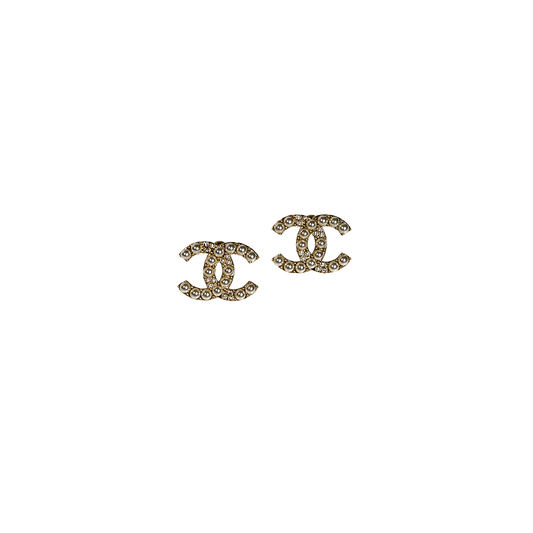 CHANEL Small CC Pearl Gold Earrings シャネル 小ぶり CCマーク パールゴールド ピアス
