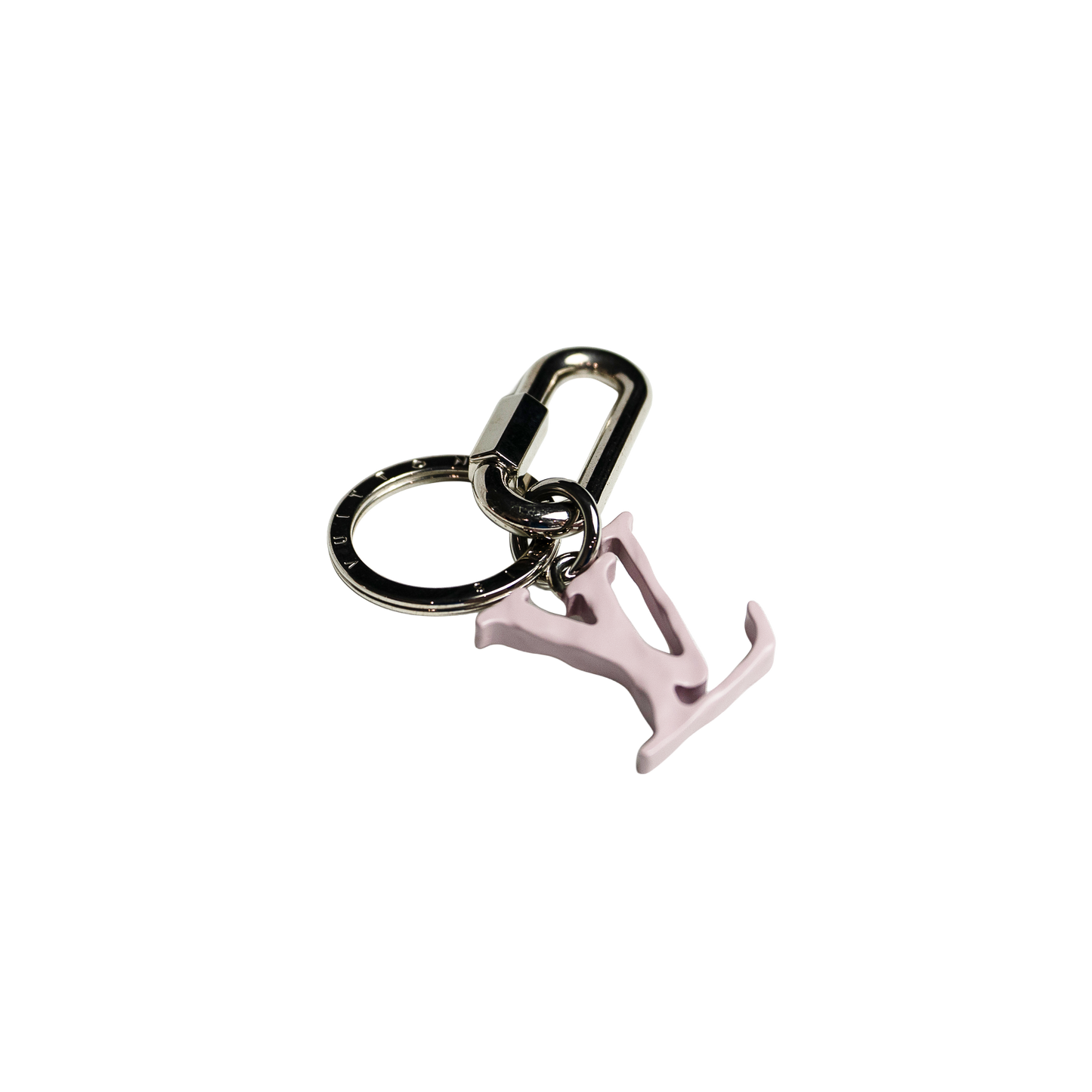 Louis Vuitton LV Logo Keychain Pink ルイヴィトン ポルトクレLVシェイプ キーチェーン ピンク