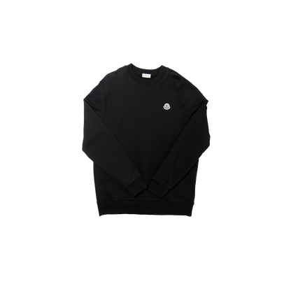 Moncler Logo Patch Sweatshirt Black モンクレール ロゴ パッチ  スウェットシャツ ブラック