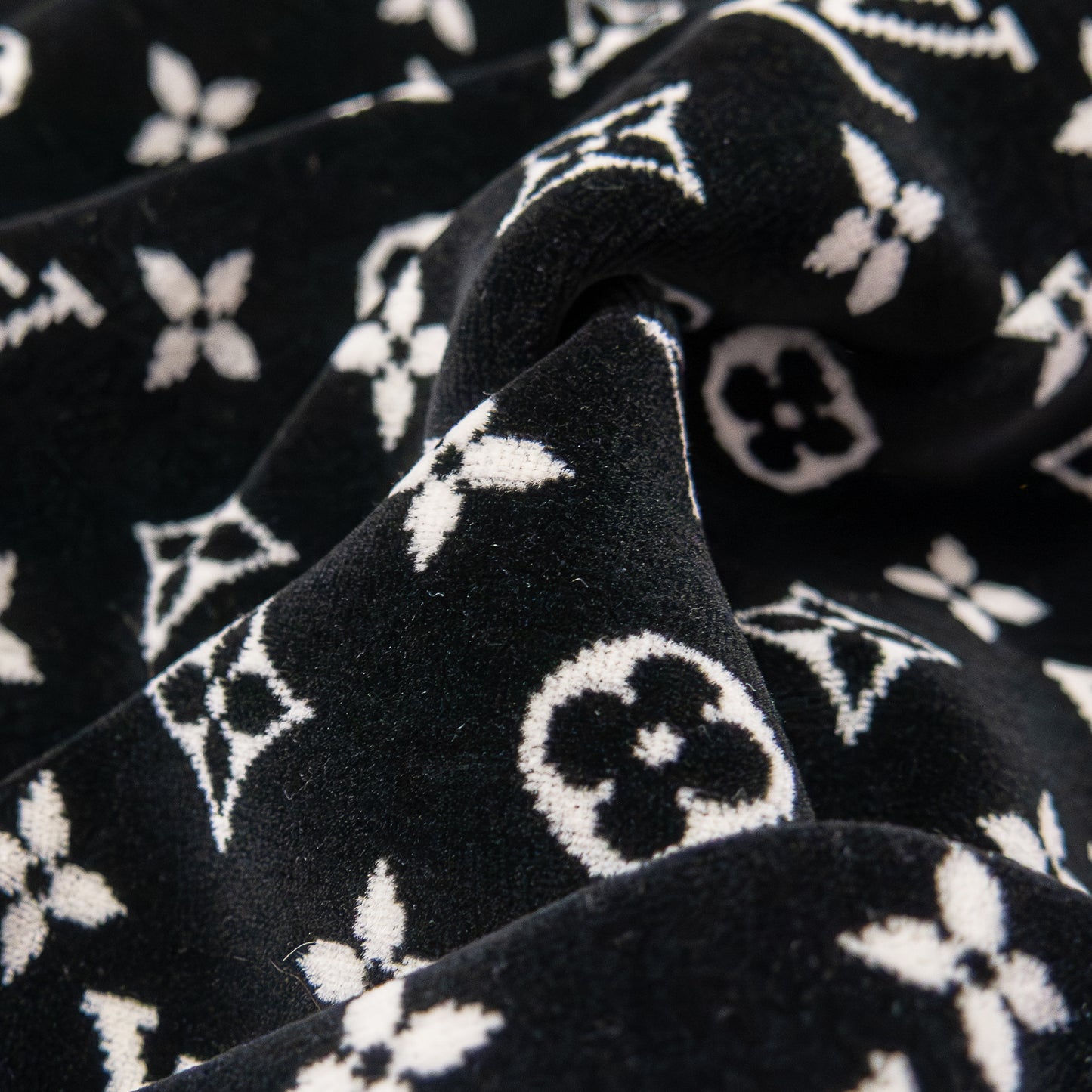 Louis Vuitton LV Monogram Toweling Black Hoodie  ルイヴィトン モノグラム タオリング フーディー