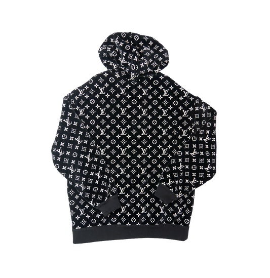 Louis Vuitton LV Monogram Toweling Black Hoodie  ルイヴィトン モノグラム タオリング フーディー