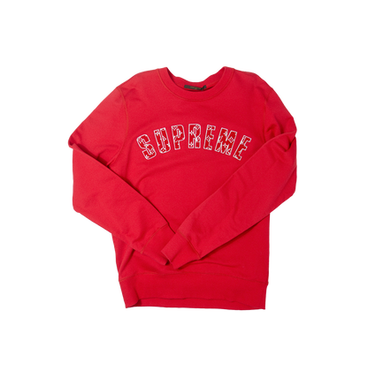 Supreme ×Louis Vuitton Arc Logo Crewneck Redシュプリーム ルイヴィトン ロゴ クルーネック スウェット 赤