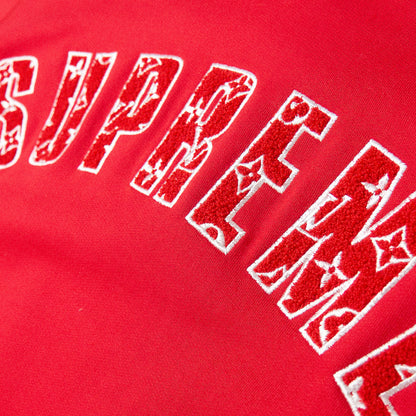 Supreme ×Louis Vuitton Arc Logo Crewneck Redシュプリーム ルイヴィトン ロゴ クルーネック スウェット 赤