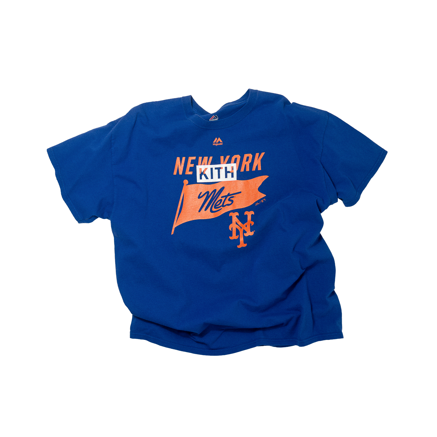 KITH Vintage Finish Mets T-shirt Blue/Orange