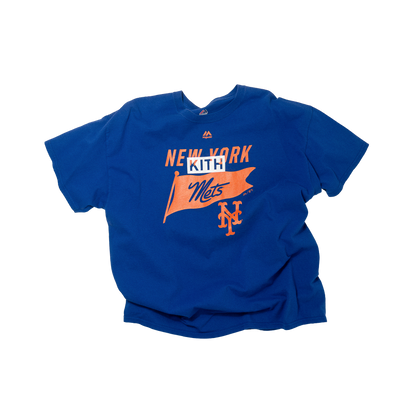 KITH Vintage Finish Mets T-shirt Blue/Orange
