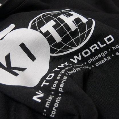 KITH NEW YORK TO THE WORLD Series Big Apple Malik Long Sleeve T-shirt  Black キス  アップルマリック グラフィック Tシャツ ブラック