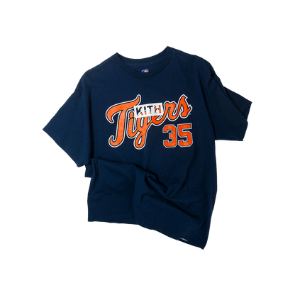 KITH Vintage Finish Tigers Logo T-shirt Navy