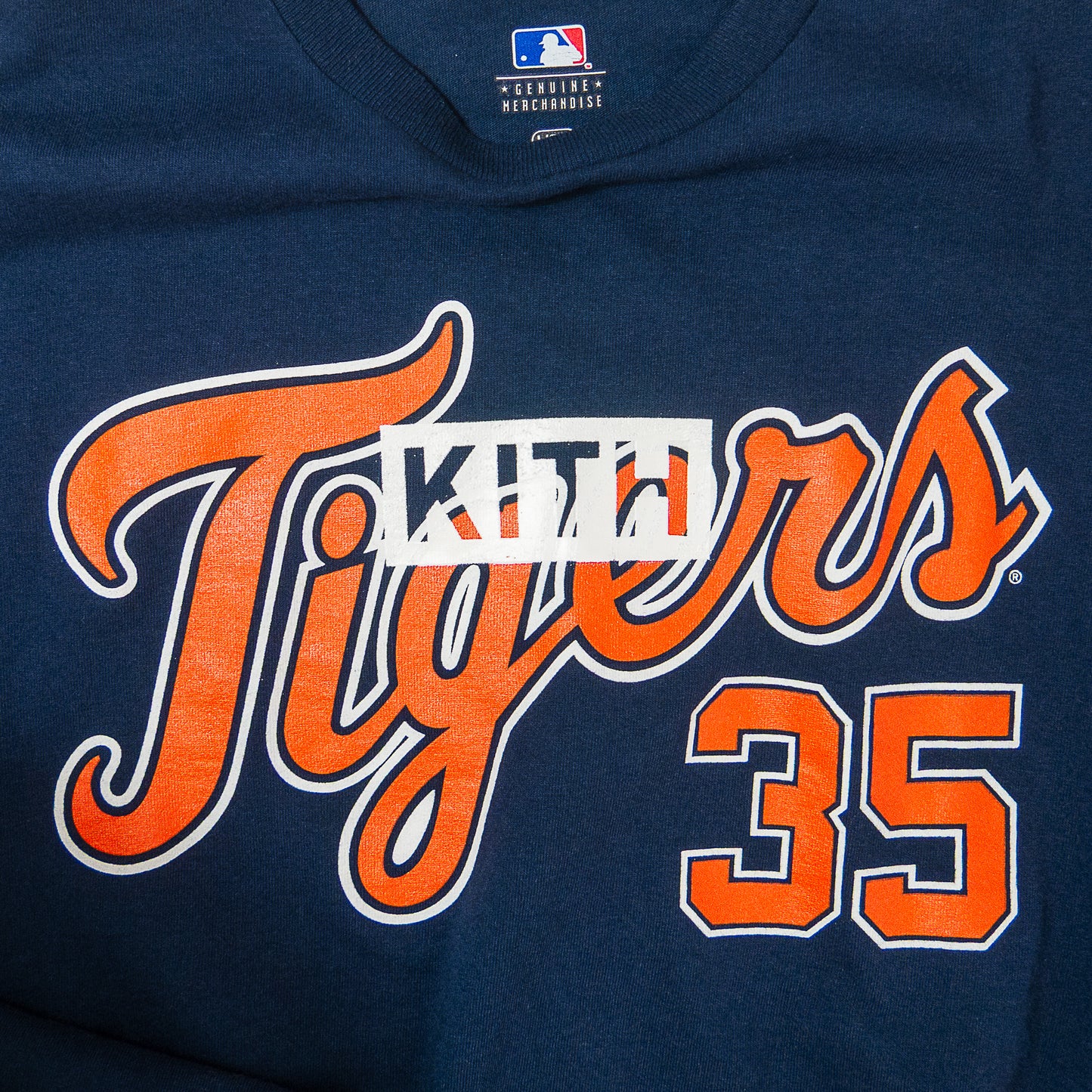 KITH Vintage Finish Tigers Logo T-shirt Navy