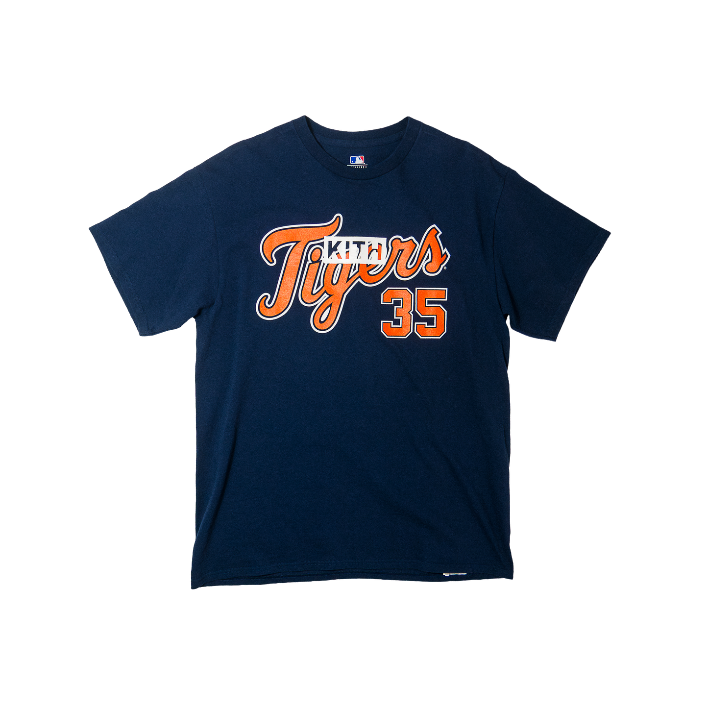KITH Vintage Finish Tigers Logo T-shirt Navy