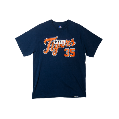 KITH Vintage Finish Tigers Logo T-shirt Navy