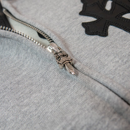 Chrome Hearts  Y NOT Raglan Zip Hoodie Grey  クロムハーツ ジップアップフーディー グレー