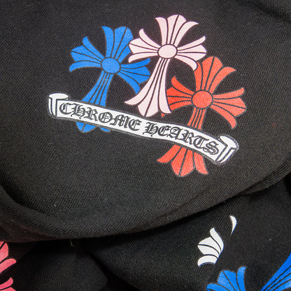 Chrome Hearts Sweatpants Colorful Graveyard Cemetery Cross Black クロムハーツ スウェットパンツ グレイブヤード カラフル セメタリークロス ブラック