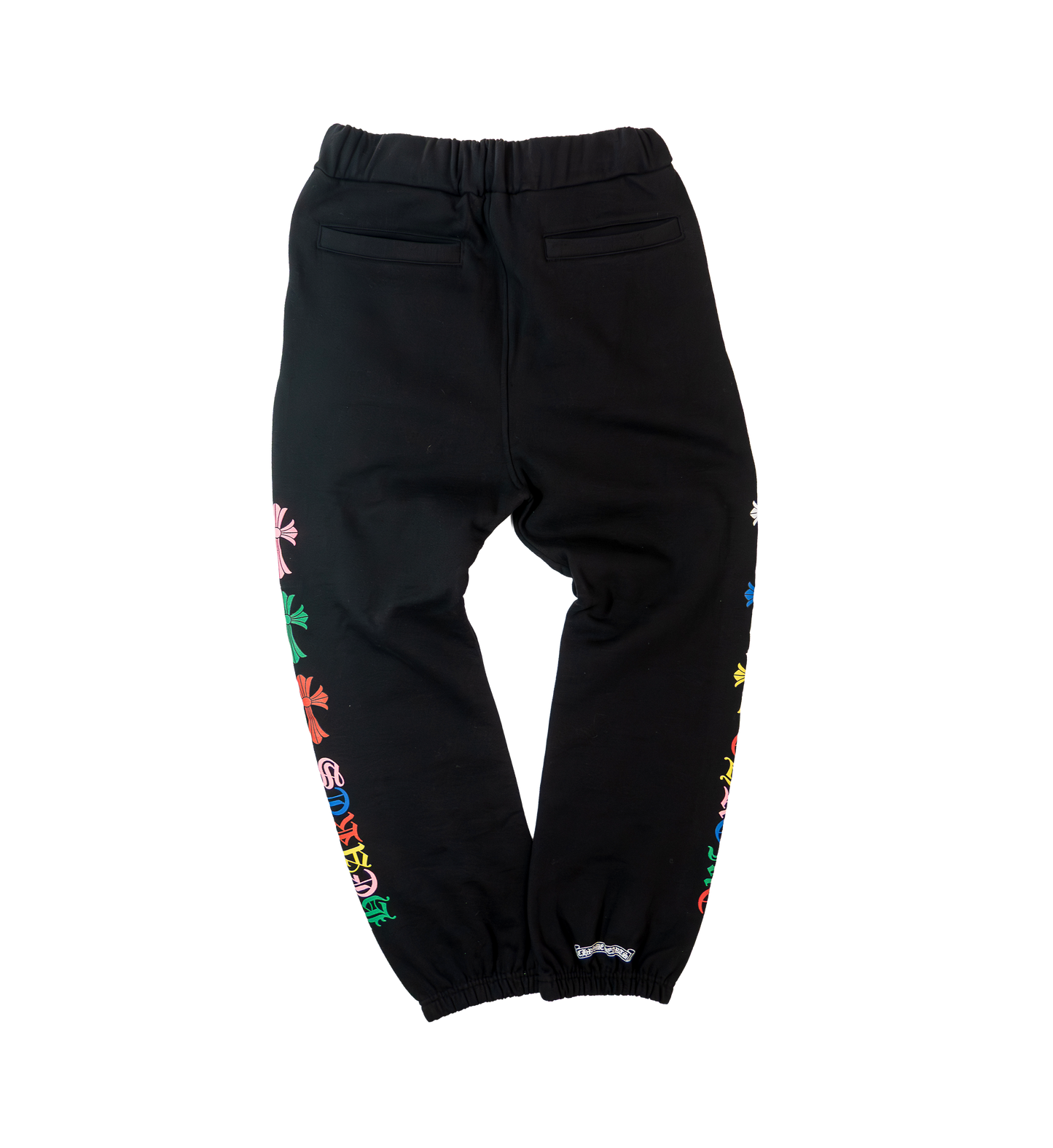 Chrome Hearts Sweatpants Colorful Graveyard Cemetery Cross Black クロムハーツ スウェットパンツ グレイブヤード カラフル セメタリークロス ブラック
