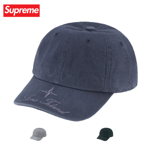 【3 colors】Supreme × Stone Island Denim 6-panel Cap 2023AW シュプリーム × ストーンアイランド デニム 6パネル 3カラー キャップ 2023年秋冬