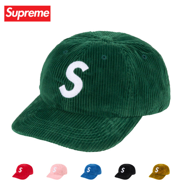 6 colors】Supreme Corduroy S logo 6-panel Cap 2023AW