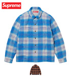 【2 colors】Supreme Lined flannel snap shirt Top 2023AW シュプリーム ライン フランネル スナップ シャツ 2カラー トップス 2023年秋冬