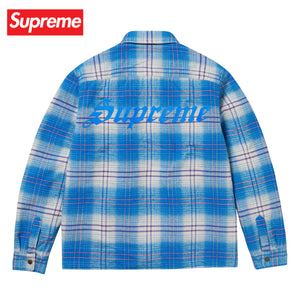 【2 colors】Supreme Lined flannel snap shirt Top 2023AW シュプリーム ライン フランネル スナップ シャツ 2カラー トップス 2023年秋冬