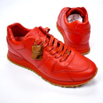 Louis Vuitton × Supreme Red Leather Run Away Sneakers