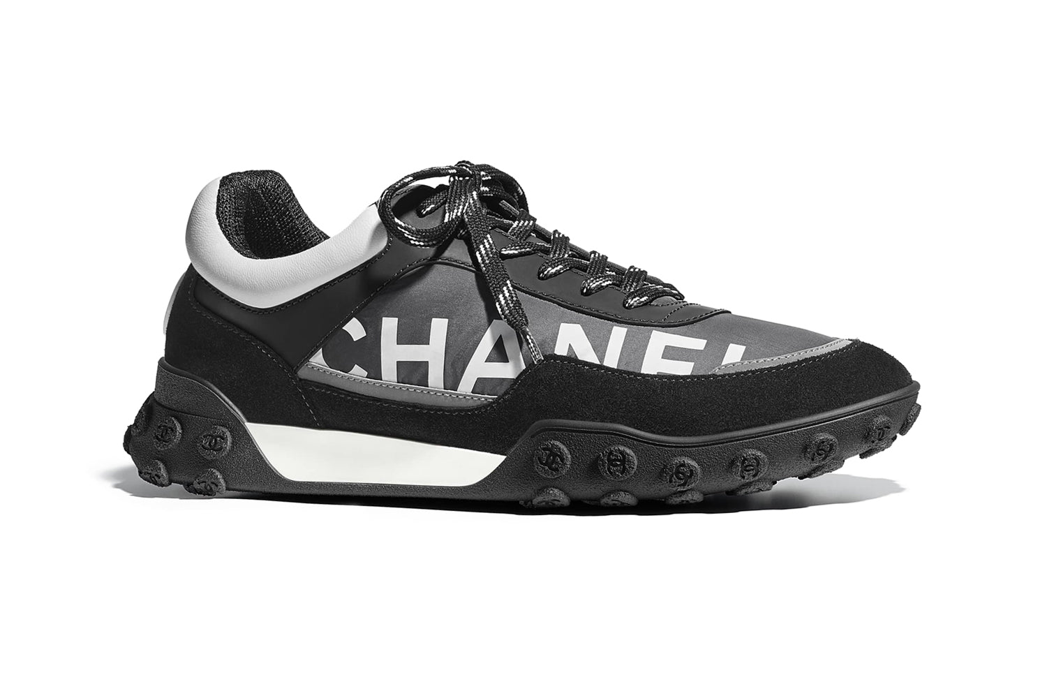 CHANEL Nylon & Calfskin sneaker