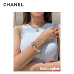 CHANEL Bracelet CC Pearl Gold