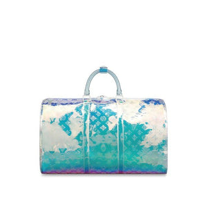 Louis Vuitton M53271 Keepall Bandouliere 50 Monogram Prism Boston Bag Clear  Auth