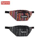 【2 colors】Supreme Woven Stripe Waist Bag