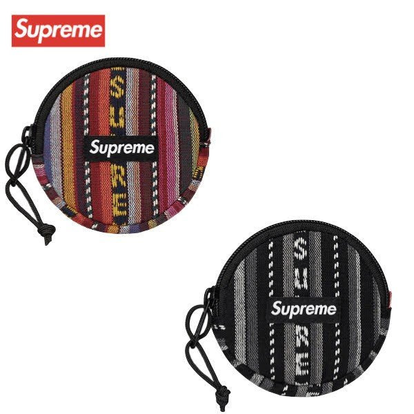 【2 colors】Supreme Woven Stripe Coin Pouch