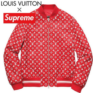 Louis Vuitton × Supreme LV Leather Baseball Jacket