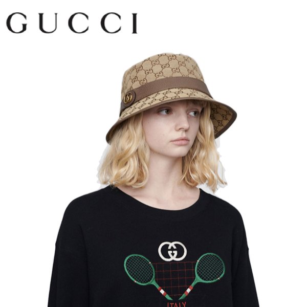 GUCCI GG Canvas fedora hat