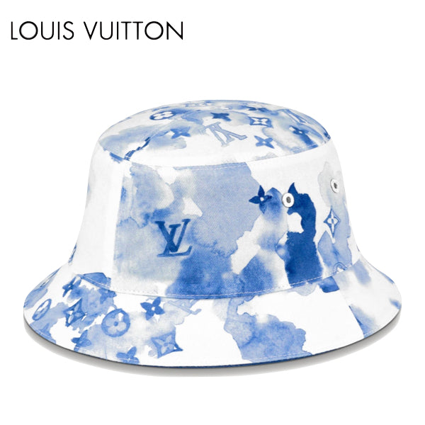 LOUIS VUITTON Bucket Hat Monogram Watercolor Blue