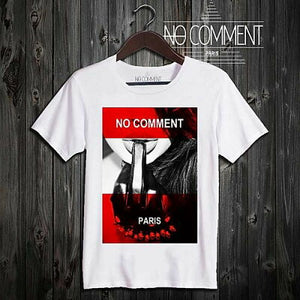 NO COMMENT PARIS Leather glove T-shirt NCLTN137