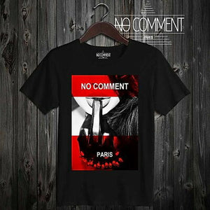NO COMMENT PARIS Leather glove T-shirt NCLTN137